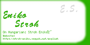 eniko stroh business card